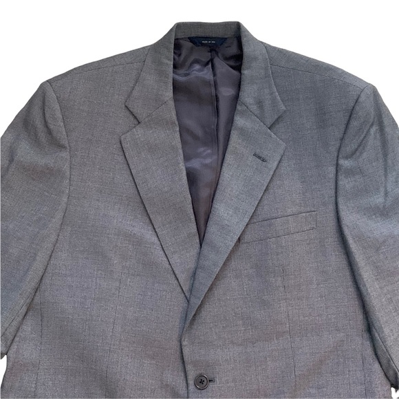 Brooks Brothers Loro Piana Super 110 100% Wool Gray Two Button Suit Size 43R - Picture 3 of 13